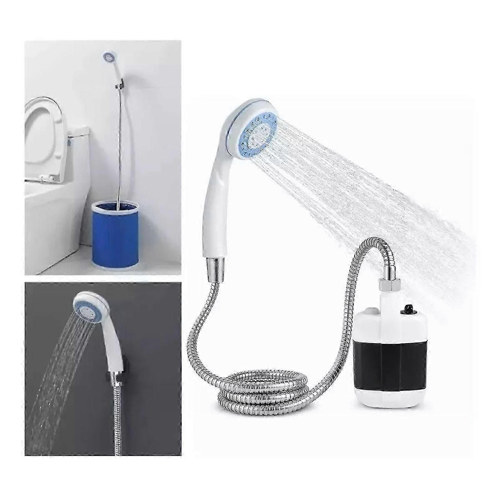 Portable Electric Camping Shower Pump, Battery Powered ABS Shower for Outdoor Use