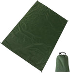 Camping Ground Sheet Waterproof Silver Coated Sunlight Resistant Quick Dry Outdoor Mat - Green 230*140cm