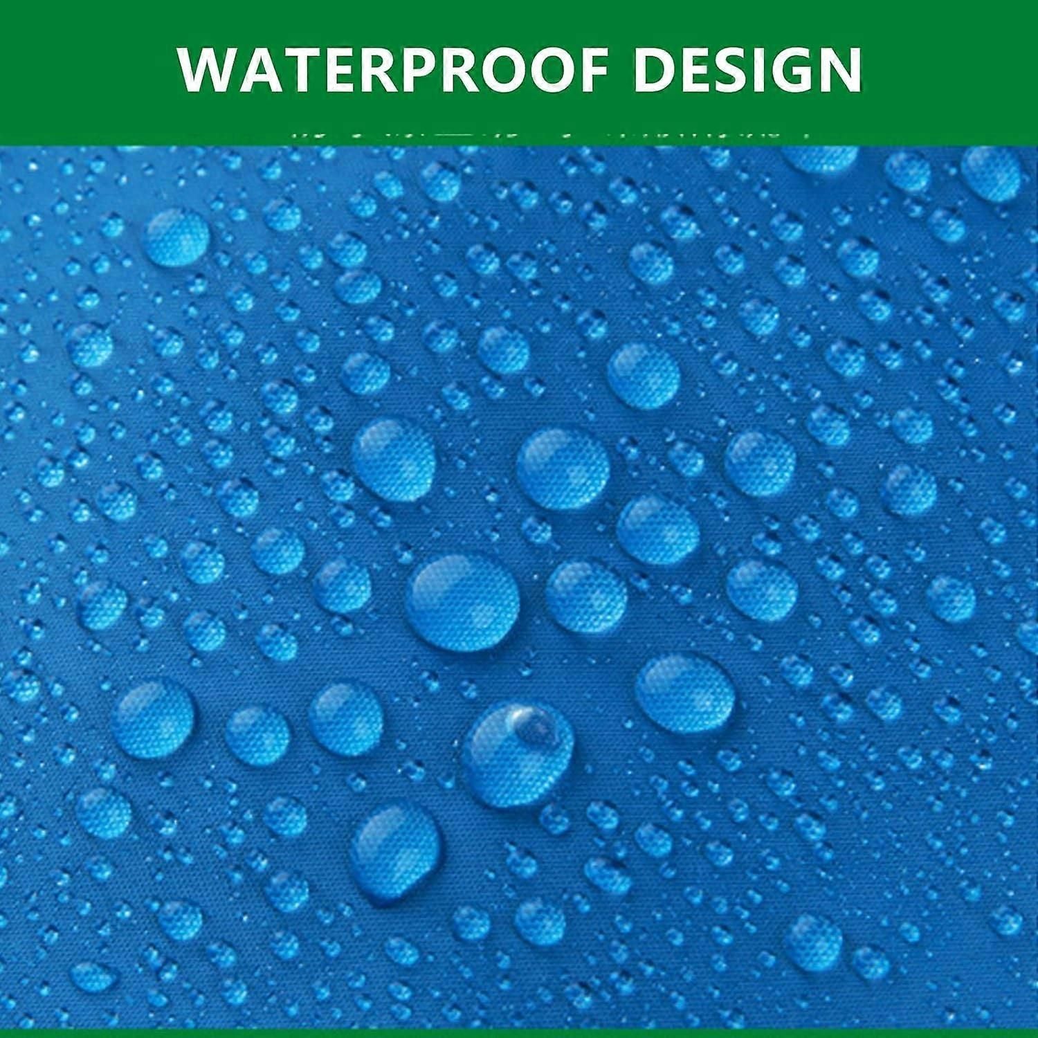 Camping Ground Sheet Waterproof Silver Coated Sunlight Resistant Quick Dry Outdoor Mat - Black 300*300cm