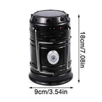 Portable Rechargeable Solar LED Lantern for Camping, Self-Collapsible and Powerful