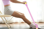 6 Tube Resistance Band Ankle Puller Foot Pedal Fitness Exercise Rope - Pink