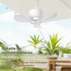2-in-1 Camping Fan with LED Light Portable Rechargeable Battery Powered Fan with Remote for Tent, Travel, BBQ - Pink