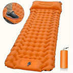 Portable Sleeping Pad, Camping Inflatable Mattress With Pillows, Folding Ultralight Air Cushion For Outdoor Hiking Trekking well - Green