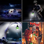 LED Camping Lantern, Super Bright Outdoor Waterproof Light with Hook, Ideal for Hiking, Fishing, Parties, 4-Pack Yellow