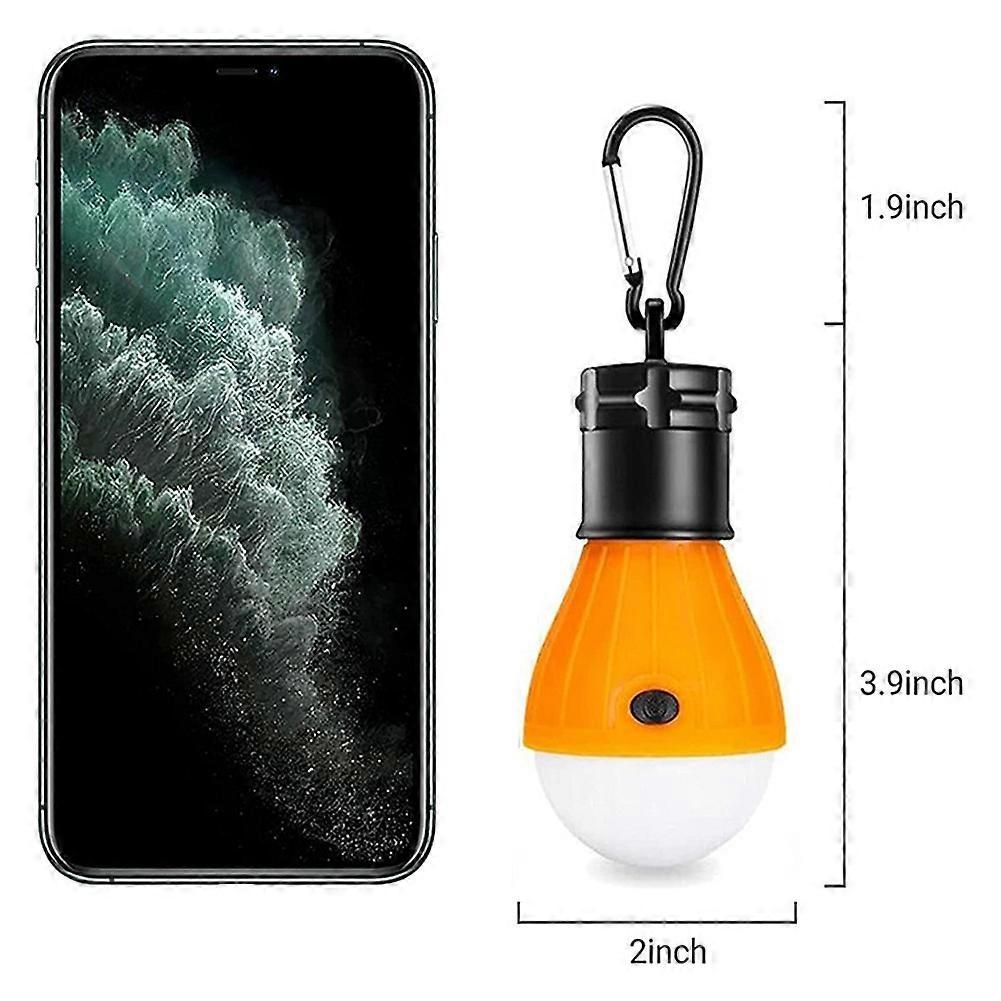 LED Camping Lantern, Super Bright Outdoor Waterproof Light with Hook, Ideal for Hiking, Fishing, Parties, 4-Pack Green