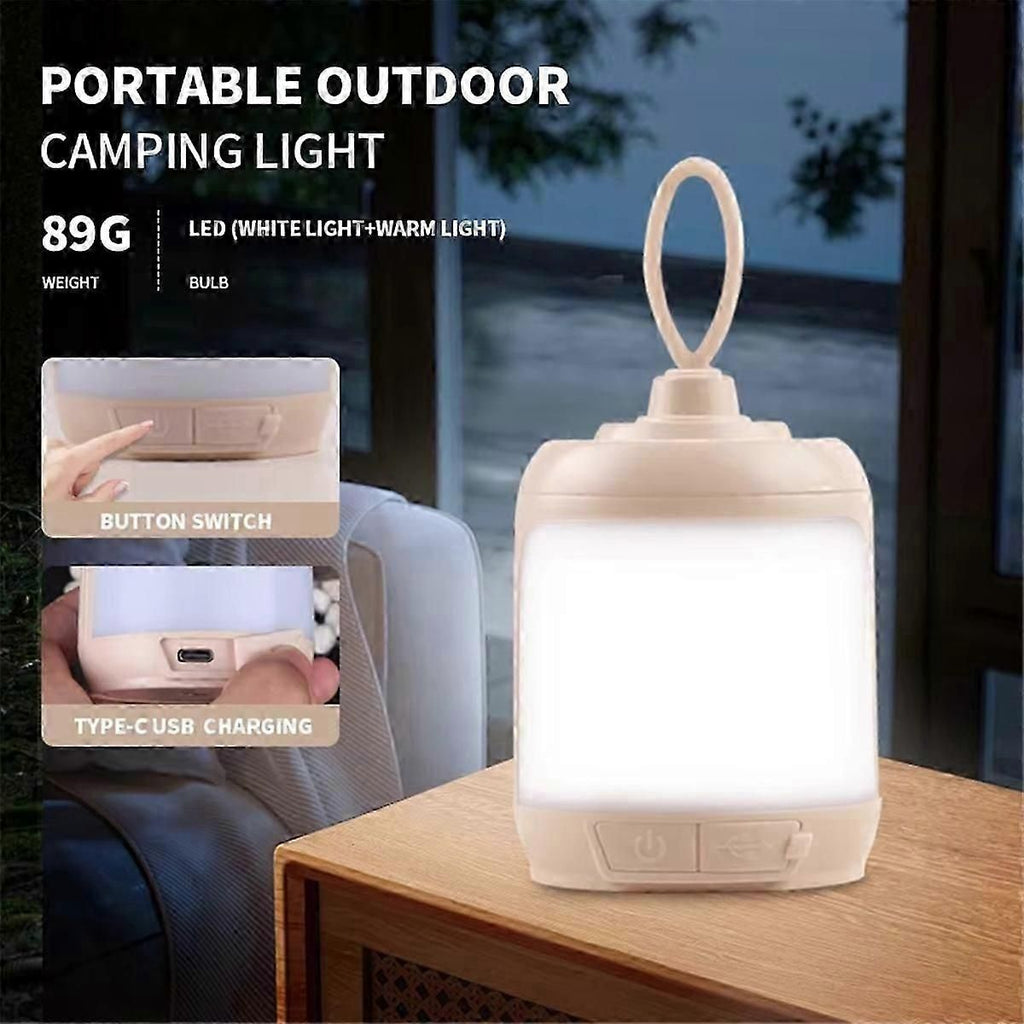 Rechargeable LED Camping Light - USB Portable Emergency Lamp with Mobile Hook, Home Decor Night Light