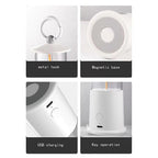 Three Layer Lighting Lighthouse Camping Maglev Camping Atmosphere Breathing Light Home Portable Sleep Light Black