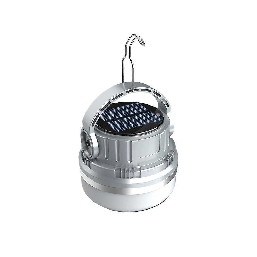 Portable Camping Light Waterproof USB Solar Charging 1500mah 3-Speed Adjustable Gray