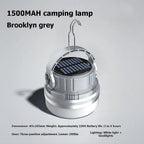 Portable Camping Light Waterproof USB Solar Charging 1500mah 3-Speed Adjustable Gray