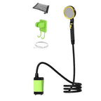 Outdoor Shower Kit Camping Shower Pump Full Screen Digital Display 7800mah Upgraded Low Noice Outdoors Shower Kit Green