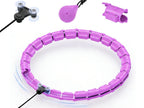 32 Section Weighted Hula Hoop with Massage Rollers - Purple