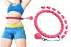 32 Section Weighted Hula Hoop with Massage Rollers - Blue