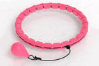 32 Section Weighted Hula Hoop with Massage Rollers - Pink