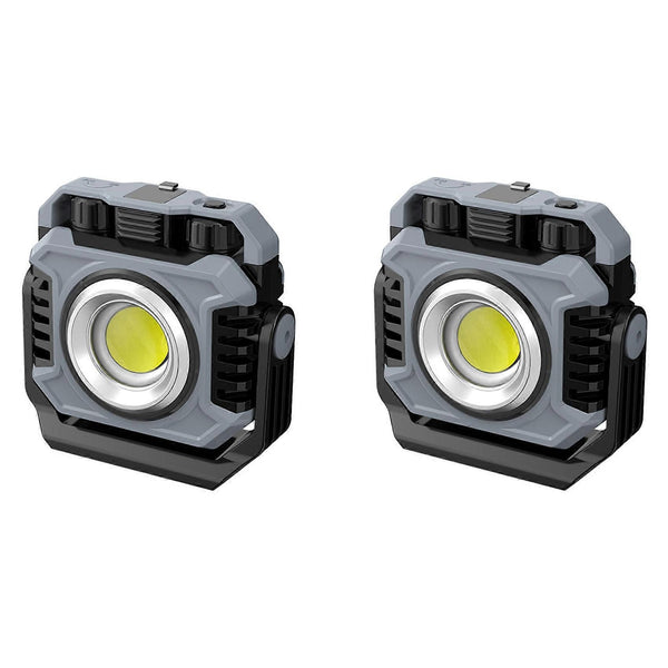 2pcs Portable LED Camping Tent Light Rechargeable Searchlight Outdoor Emergency Lighting Waterproof Hanging Night Lamp