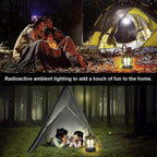 Led Camping Lantern,rechargeable Retro Dimmable Camping Light Waterproof Tent Light For Power Outages Hiking Emergency Fishing - Black