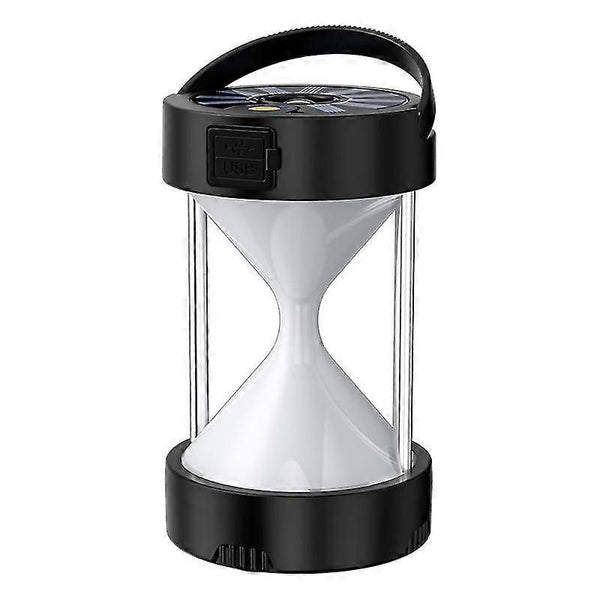 4 In 1 Camping Lamp Rechargeable Portable Solar Lamp Adsorbable Metal Waterproof Camping Lamp(black)