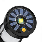 4 In 1 Camping Lamp Rechargeable Portable Solar Lamp Adsorbable Metal Waterproof Camping Lamp(black)