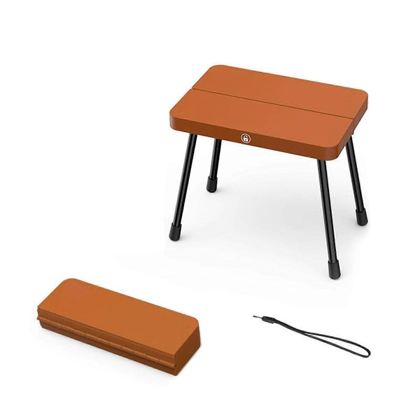 Convenient Folding Stool Travel Little Stools Portable Folding Camping Stool Light Weight Little Chair for Hiking  Coffee Color