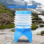 Outdoor Foldable Water Container Camping Folding Water Bucket 3.5L