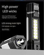 Rechargeable Camping Lantern 1500mAH Waterproof Foldable LED Lamp with 3 Modes for Tent Hanging Black