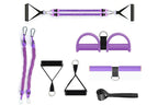1 Set 4-in-1 Resistance Band Pedal Puller for Sit-Up Home Gym Yoga Pilates - 2 Tubes