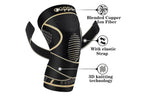 2 Pack Copper Knee Braces with Strap for Knee Pain Women Men Knee Support - XXL