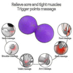 Purple Peanut Massage Ball - Double Lacrosse Massage Ball & Mobility Ball Deep Tissue Massage