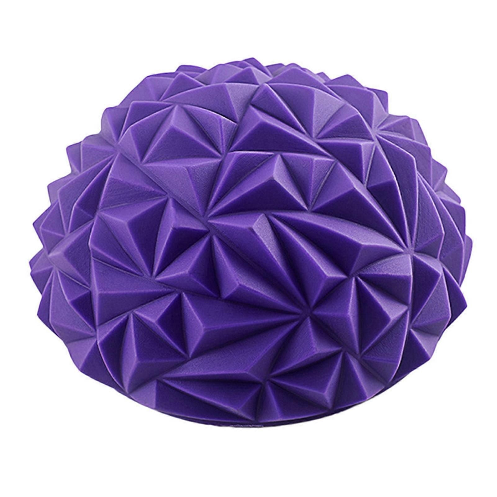 Yoga Hemisphere Massager Pointed Massage Ball Decompression Yoga Massager Exercise Ball Soft and Comfortable - Purple