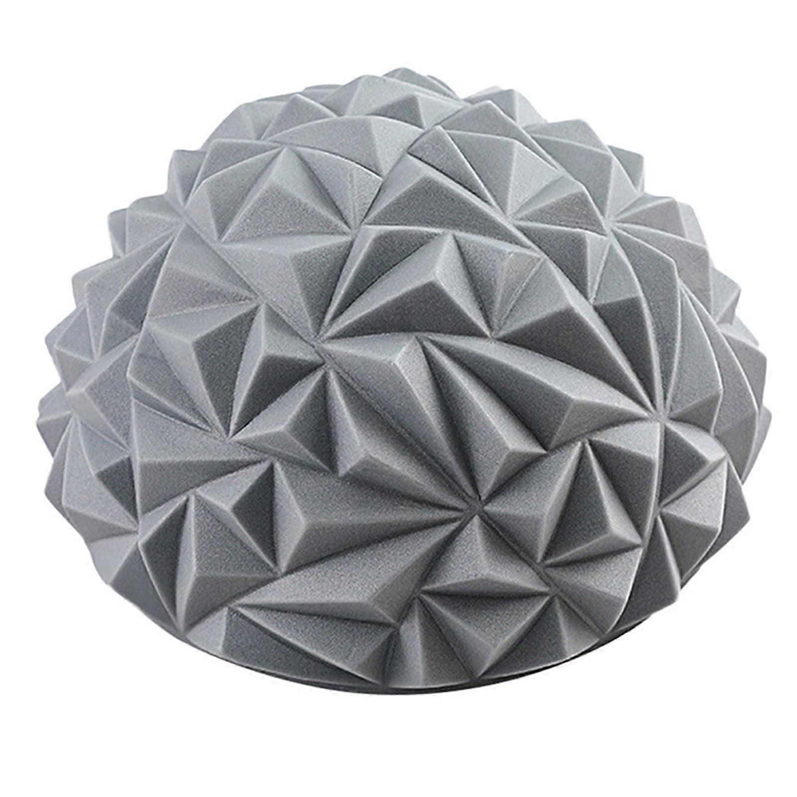 Yoga Hemisphere Massager Pointed Massage Ball Decompression Yoga Massager Exercise Ball Soft and Comfortable - Gray