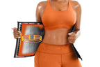 Women's Workout Waist Trainer - 3-Row Hook & Zip Slimming Belt for Yoga & Fitness - Silver & M