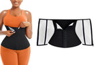 Women's Workout Waist Trainer - 3-Row Hook & Zip Slimming Belt for Yoga & Fitness - Silver & S