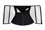 Women's Workout Waist Trainer - 3-Row Hook & Zip Slimming Belt for Yoga & Fitness - Silver & XL
