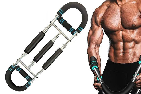 Twister Arm Trainer Adjustable Twister Arm Chest Exerciser With 3 Springs - Blue
