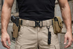 Nylon Tactical Belt Quick-Release for Outdoor Work Daily - Khaki