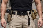 Nylon Tactical Belt Quick-Release for Outdoor Work Daily - Black
