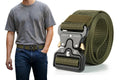 Nylon Tactical Belt Quick-Release for Outdoor Work Daily - Army Green