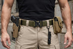 Nylon Tactical Belt Quick-Release for Outdoor Work Daily - Army Green