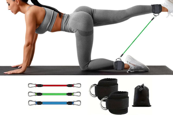 6Pcs Ankle Resistance Bands Ankle Bands for Working Out with Cuffs Resistance Bands -Mixed Color