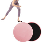 2PCS Gym Training Fitness Exercise Glider Slide Discs Core Slider Workout -Pink