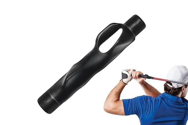 Golf Club Grip Trainer Attachment for Improved Hand Positioning -Black
