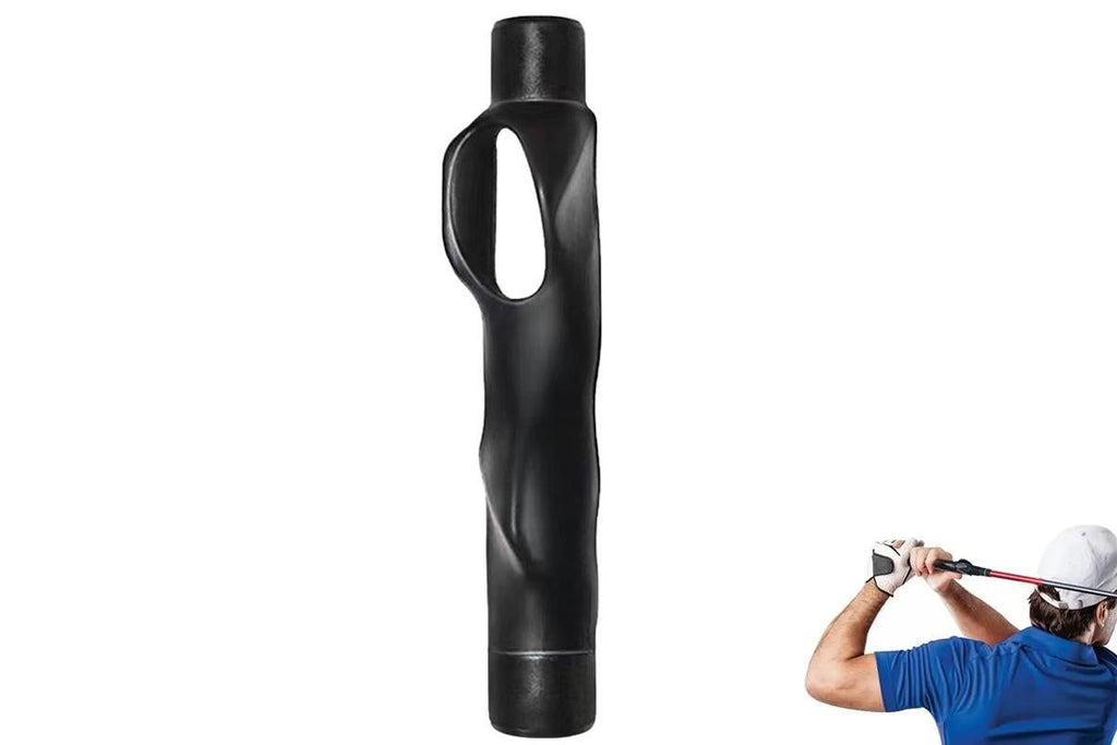 Golf Club Grip Trainer Attachment for Improved Hand Positioning -Black