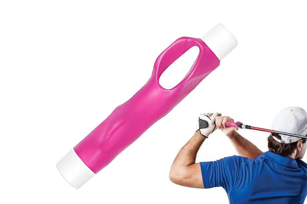 Golf Club Grip Trainer Attachment for Improved Hand Positioning -Pink