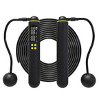 Smart Digital Jump Rope for Accurately Counts Jumps Sets Goals and Monitors Progress -Black