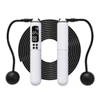 Smart Digital Jump Rope for Accurately Counts Jumps Sets Goals and Monitors Progress -White