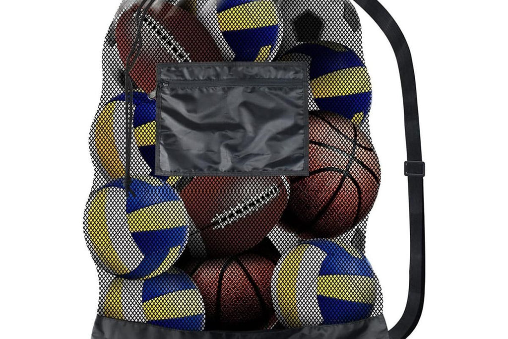 Extra Large Sport Ball Bag Heavy Duty Breathable Mesh Storage Bag With Adjustable Shoulder Strap - Style 2