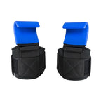 2pcs Weight Lifting Hook Hand Grip Support Wrist Straps Powerlifting Grips Gym Gloves(Blue)