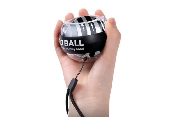 LED Wrist Ball Trainer Auto-Start Wrist Strengthener Gyroscopic Forearm Exerciser Gyro Ball for Strengthen Arms Muscles Wrist -Black