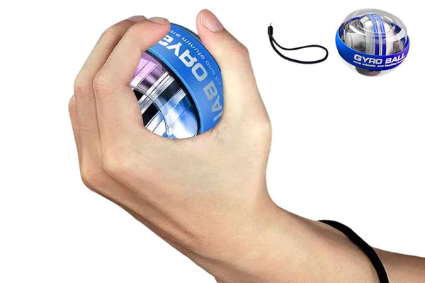 LED Wrist Ball Trainer Auto-Start Wrist Strengthener Gyroscopic Forearm Exerciser Gyro Ball for Strengthen Arms Muscles Wrist -Blue