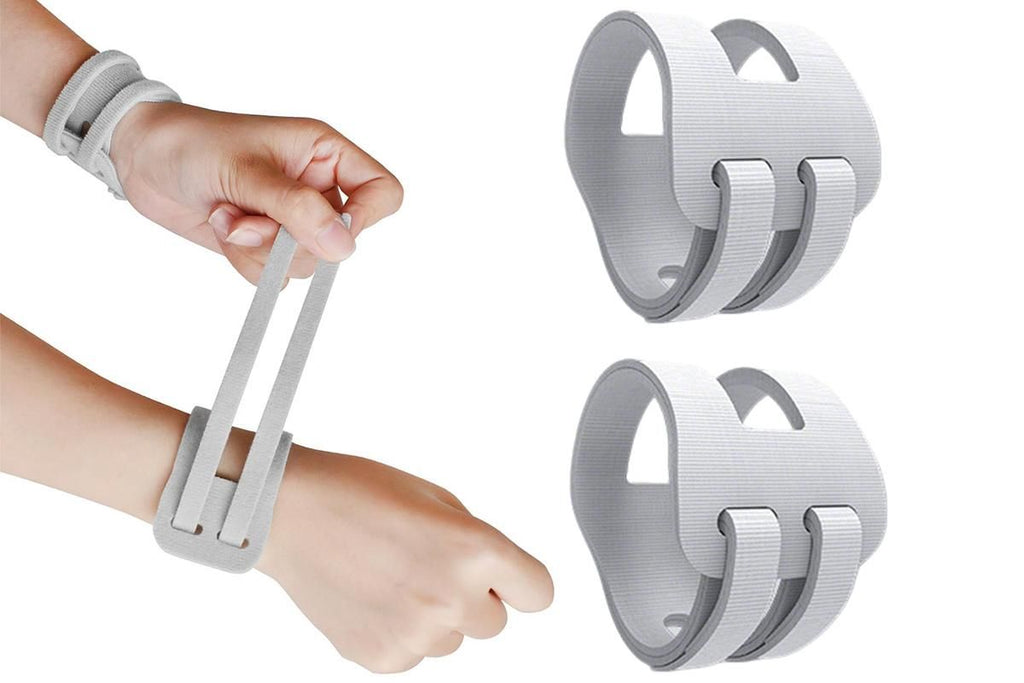 2PCS Ulnar Wrist Support Brace Adjustable for Sports Yoga Fitness - Gray