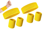 2 Pack Sweatbands Sports Headband for Tennis Badminton Yoga - Yellow